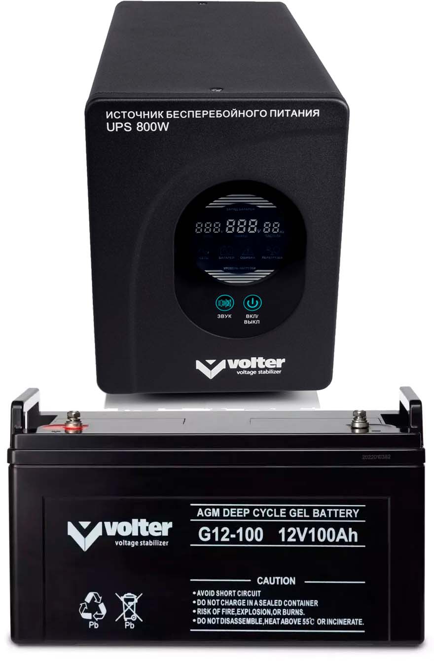 Портативна зарядна станція Volter UPS-800+GE 12V-H 100Ah (посилена) в інтернет-магазині, головне фото