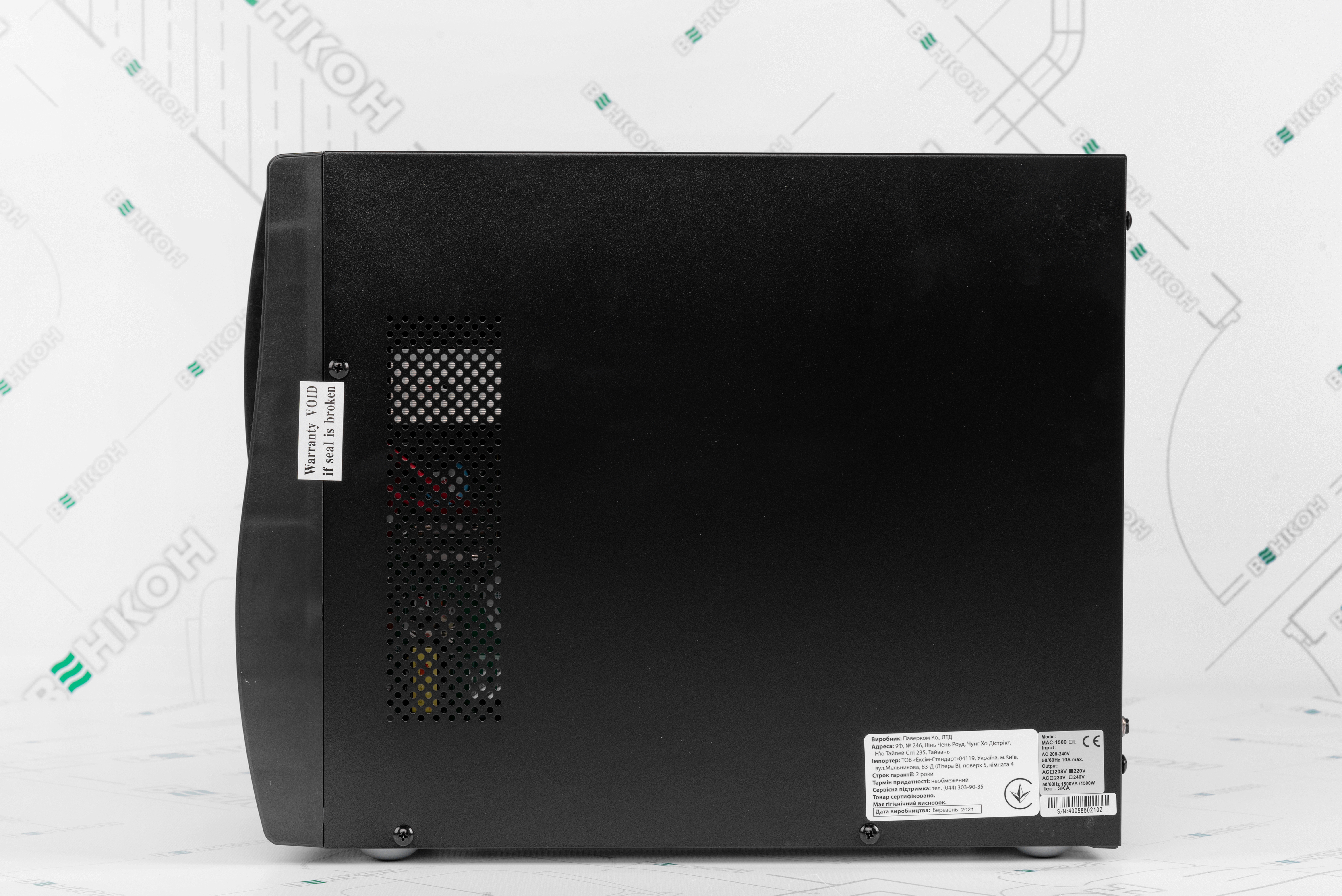 Джерело безперебійного живлення Powercom MAC-1500 LCD 1500VA PF=1 online RS232 USB 6 IEC  відгуки - зображення 5