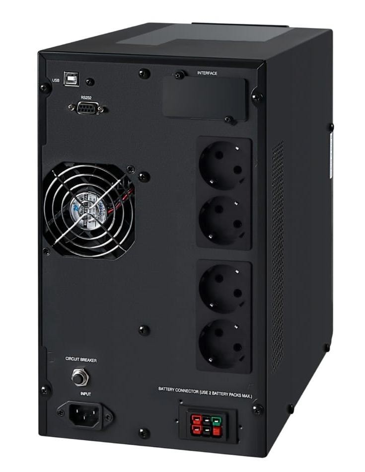 Джерело безперебійного живлення Powercom MAC-1500 LCD 1500VA PF=1 online RS232 USB 4 Schuko ціна 22254 грн - фотографія 2