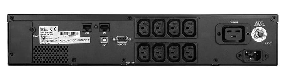 Источник бесперебойного питания Powercom SPR-3000 LCD 3000VA/2100W line-interactive  R232 USB 8 IEC цена 29064 грн - фотография 2