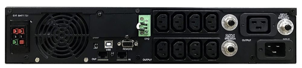 в продажу Джерело безперебійного живлення Powercom SRT-1500 LCD 1500VA/1350W line-interactive  R232 USB 8 IEC - фото 3