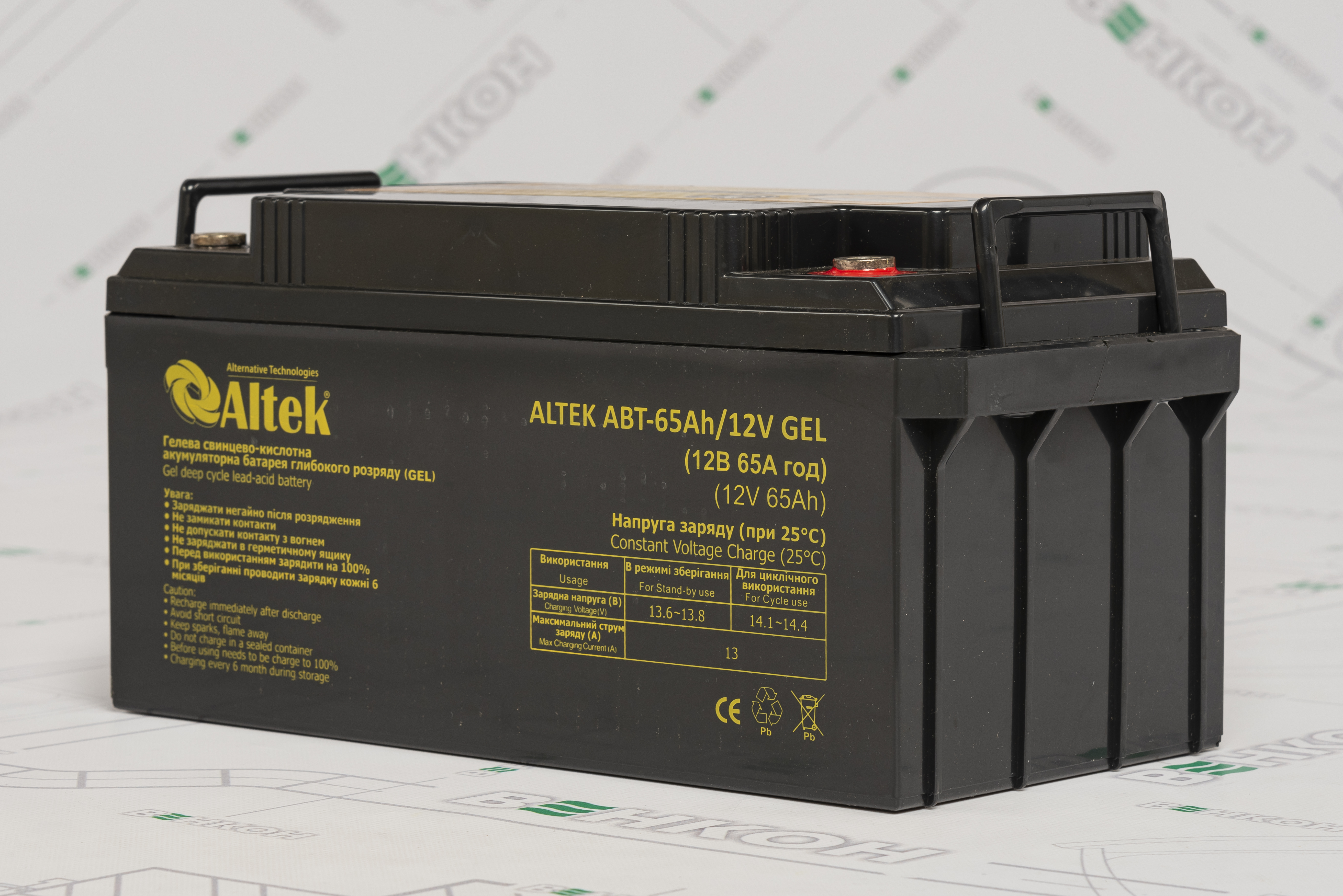 в продаже Аккумулятор гелевый Altek ABT-65Аh/12V GEL - фото 3