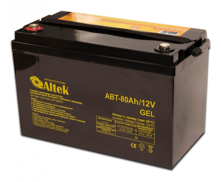 Цена аккумулятор гелевый Altek ABT-80Аh/12V GEL в Житомире