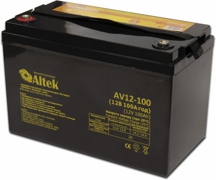Акумулятор гелевий Altek ABT-100Аh/12V GEL в інтернет-магазині, головне фото