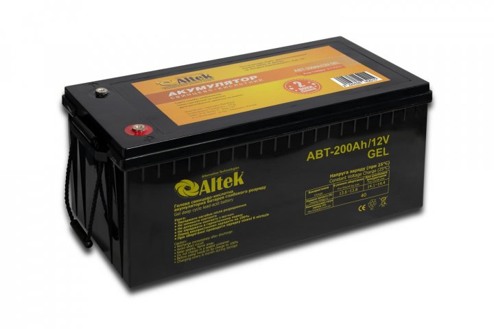 Характеристики аккумулятор гелевый Altek ABT-200Аh/12V GEL