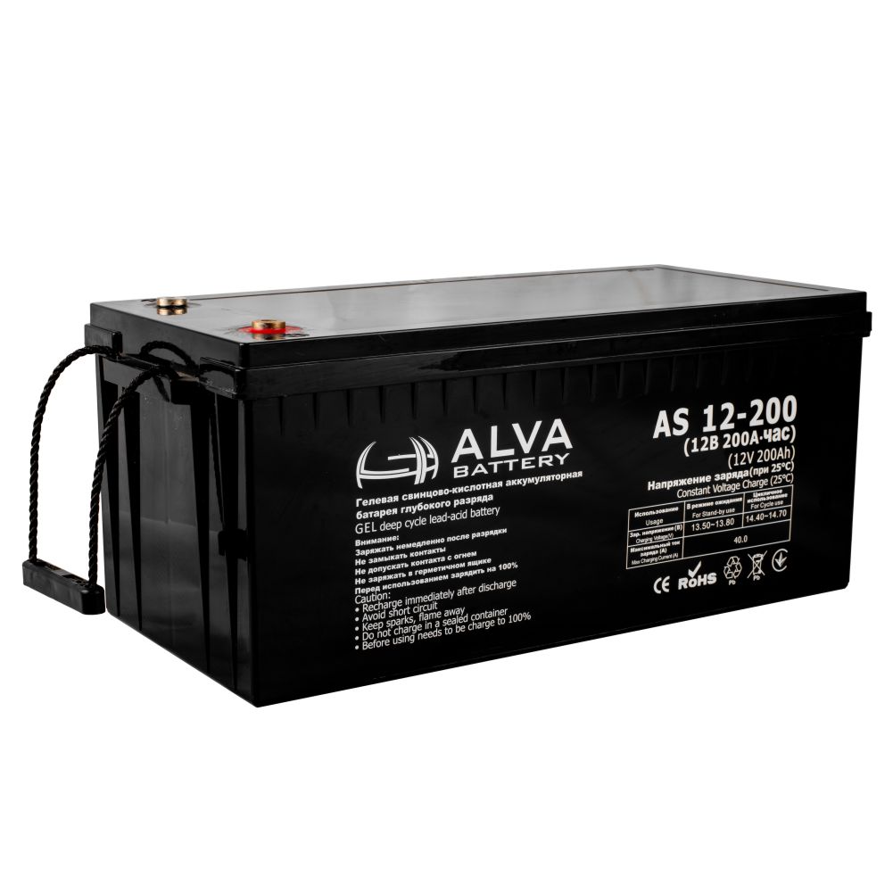 Характеристики аккумулятор свинцово-кислотный Alva Battery AS12-200