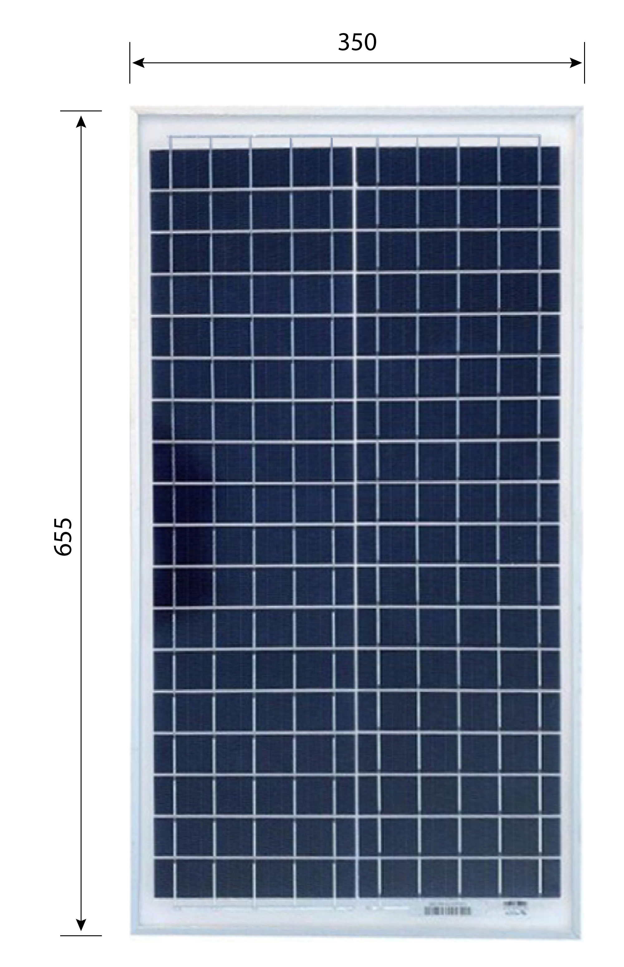 Victron Energy 30W-12V series 4a, 30Wp, Poly Габаритні розміри