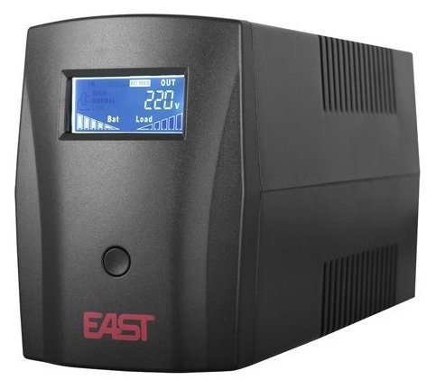 Джерело безперебійного живлення EAST EA-650U 650VA/390W line-interactive 2 Schuko USB LCD