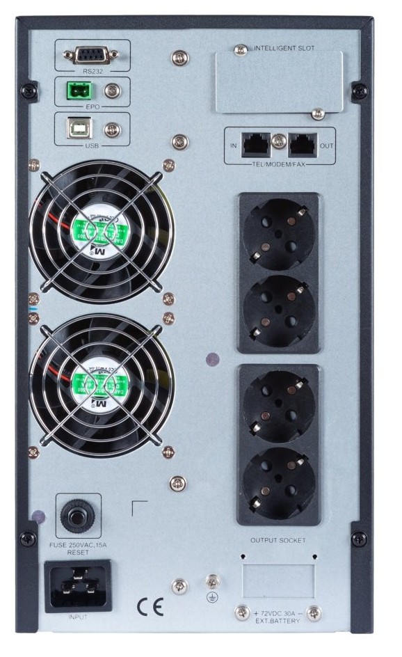 Джерело безперебійного живлення EAST EA902P-S 48V 6/7 SH 2000VA/1800W online USB 4 Schuko LCD ціна 0 грн - фотографія 2