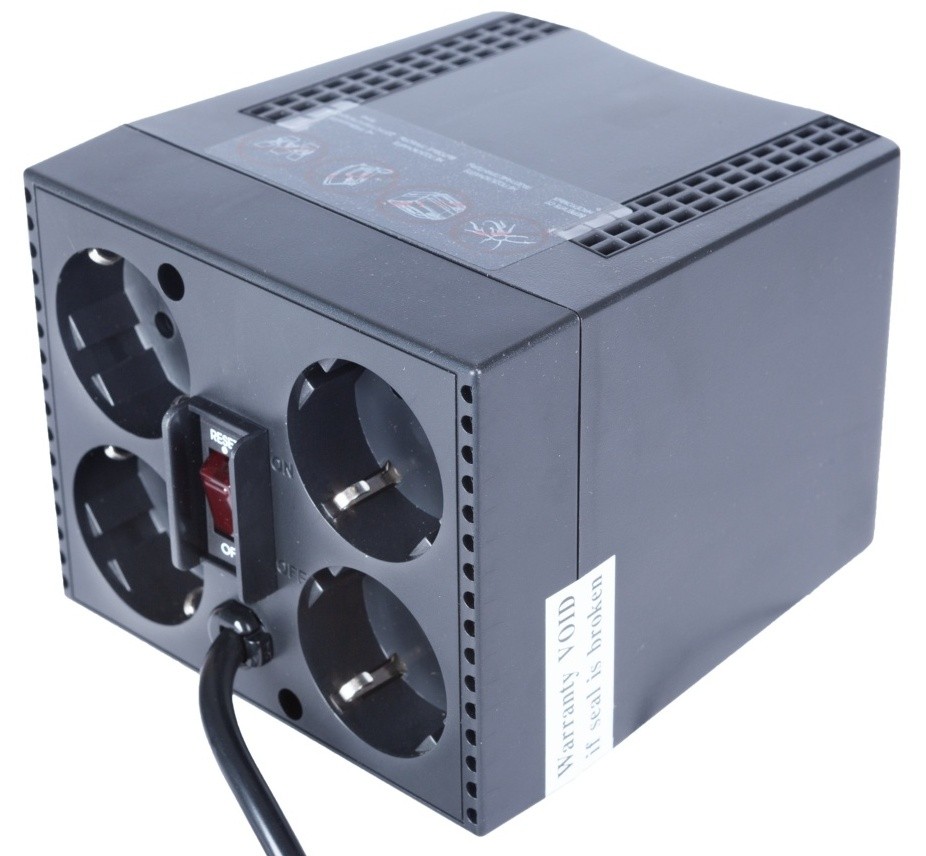 в продажу Стабілізатор напруги Powercom TCA-1200 1200VA/600W 4 Schuko Black - фото 3