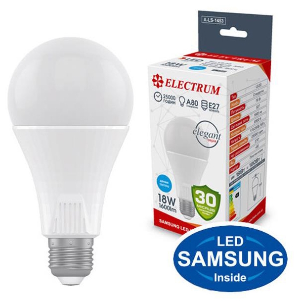 Electrum A80 18W PA LS-33 Elegant E27 6500K (A-LS-1453)