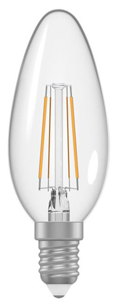 Світлодіодна лампа потужністю 5 Вт Electrum C37 5W GL LC-32/4F Е14 3000K (A-LC-1387)