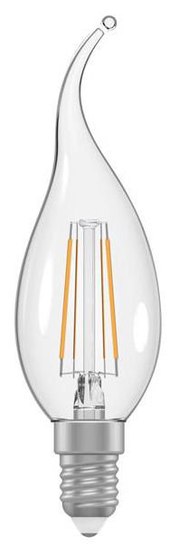 Світлодіодна лампа Electrum C37 5W GL LC-32/4F Е14 3000K (A-LC-1389)