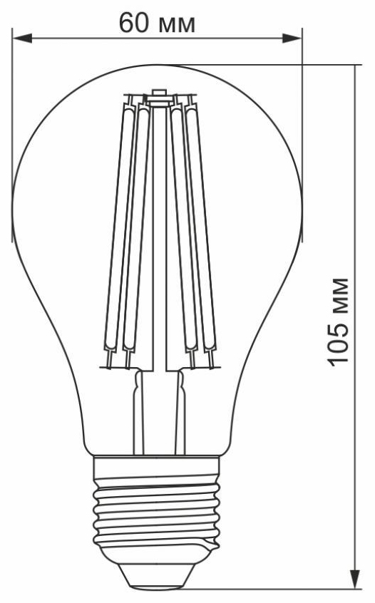в продажу Світлодіодна лампа Videx Filament A60F 10W E27 4100K 220V (VL-A60F-10274) - фото 3