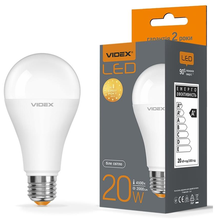 в продаже Светодиодная лампа Videx LED A65e 20W E27 4100K (VL-A65e-20274) - фото 3