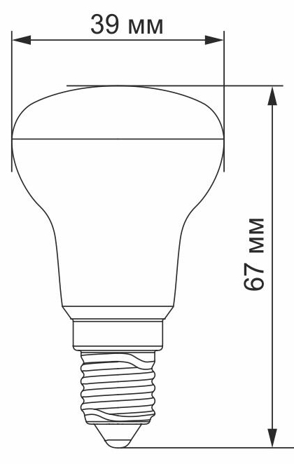 Светодиодная лампа Videx LED R39e 4W E14 3000K (VL-R39e-04143) цена 78.00 грн - фотография 2