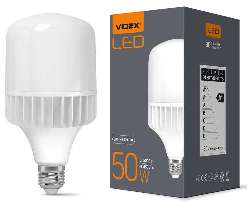 Отзывы светодиодная лампа мощностью 50 вт Videx A118 50W E27 5000K (VL-A118-50275) в Украине