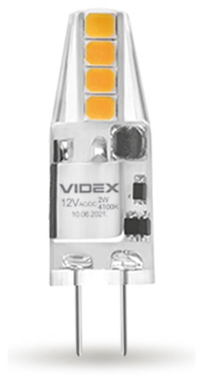 Светодиодная лампа мощностью 2 Вт Videx G4e 12V 2W G4 4100K (VL-G4e-02124)