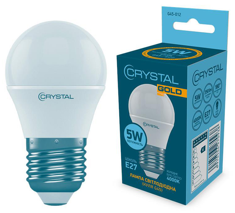 Отзывы светодиодная лампа Crystal Led G45 5W PA Е27 4000K (G45-012)