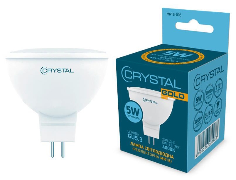 Crystal Led MR16 5W P G5.3 4000K (MR16-005)