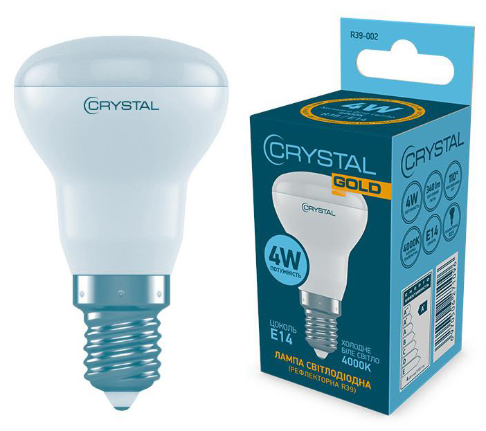 Купить лампа crystal led светодиодная Crystal Led R39 4W PA E14 4000K (R39-002) в Киеве