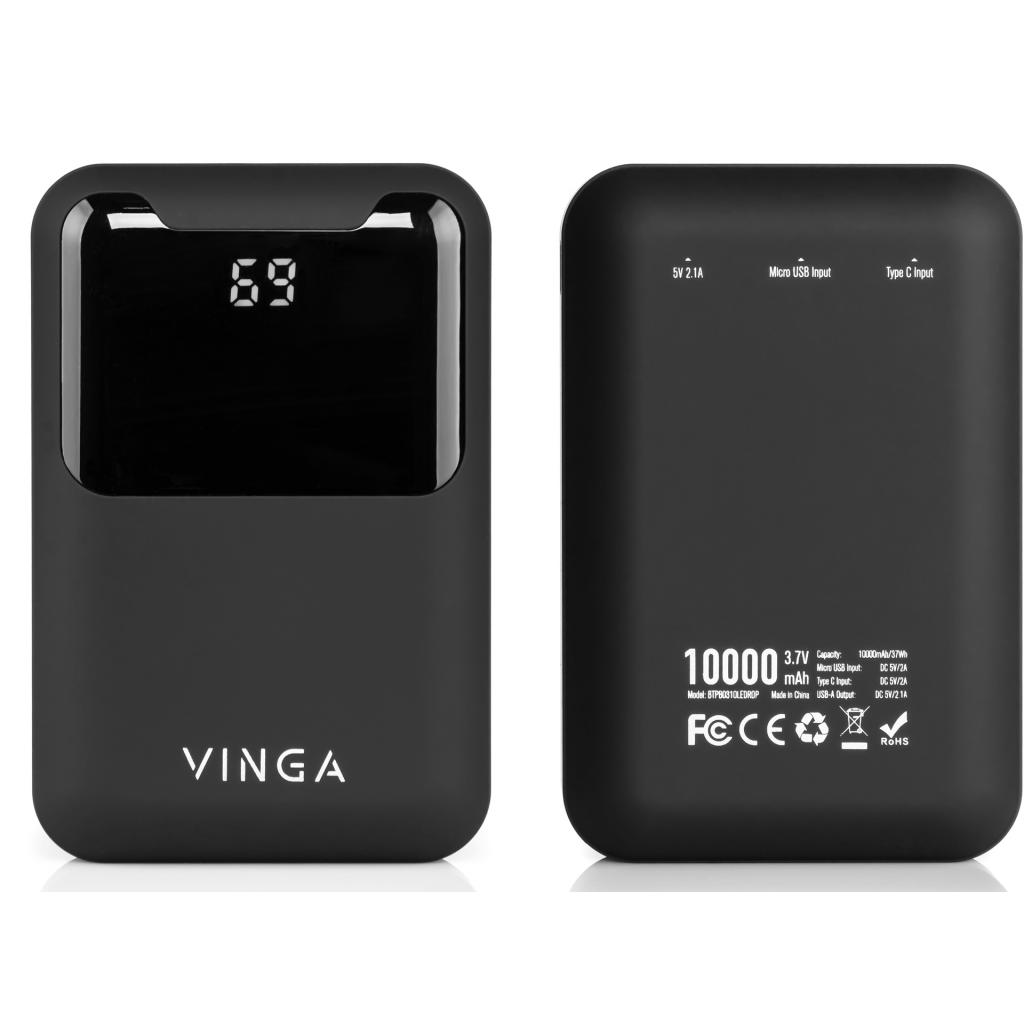 Повербанк Vinga 10000 mAh Display soft touch black (BTPB0310LEDROBK) інструкція - зображення 6