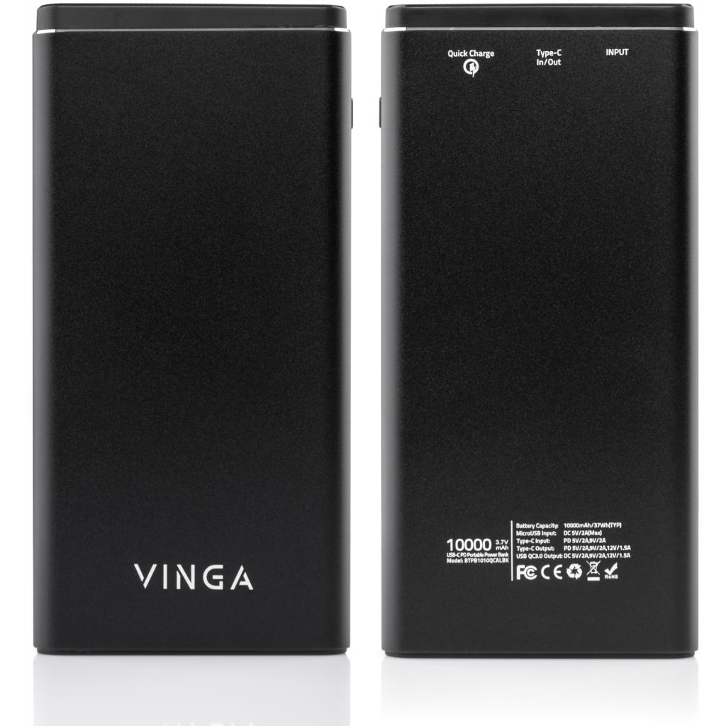 Повербанк Vinga 10000 mAh QC3.0 PD aluminium black (BTPB1010QCALBK) отзывы - изображения 5