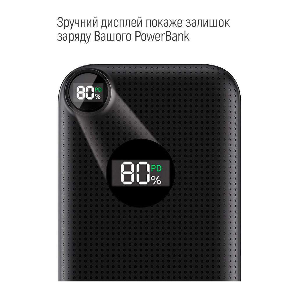 Повербанк ColorWay 10 000 mAh LCD (USB QC3.0 + USB-C Power Delivery 18W) Black (CW-PB100LPH3BK-PDD) отзывы - изображения 5