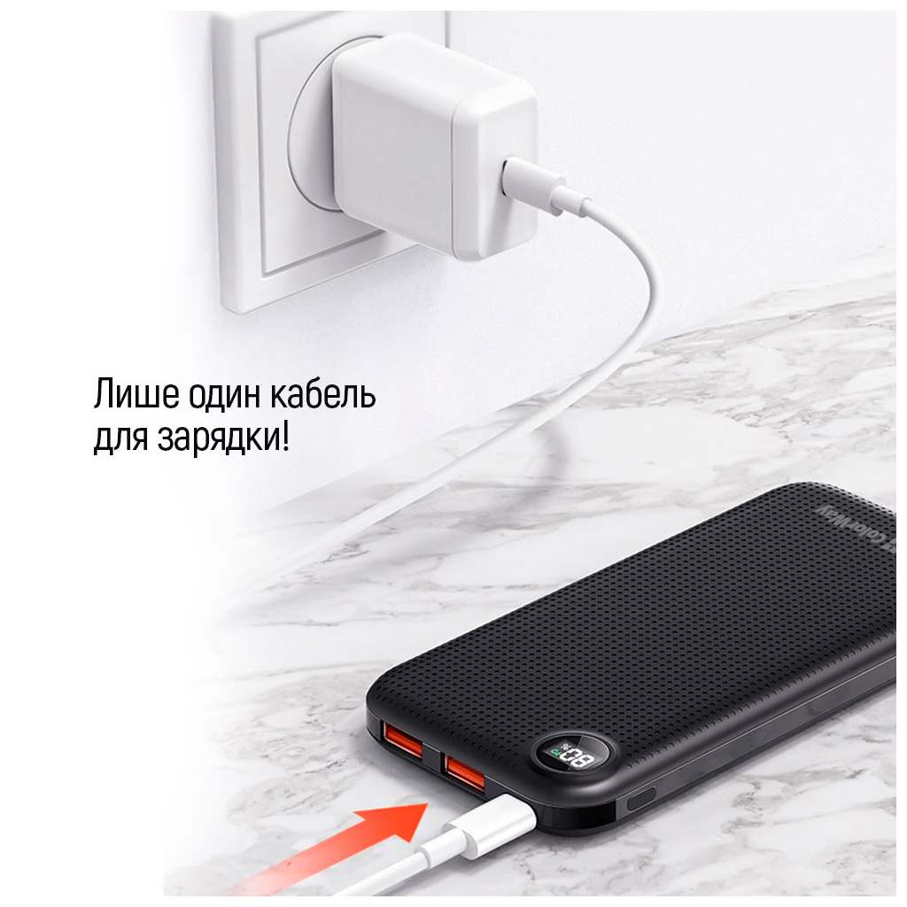 Повербанк ColorWay 10 000 mAh LCD (USB QC3.0 + USB-C Power Delivery 18W) Black (CW-PB100LPH3BK-PDD) обзор - фото 8