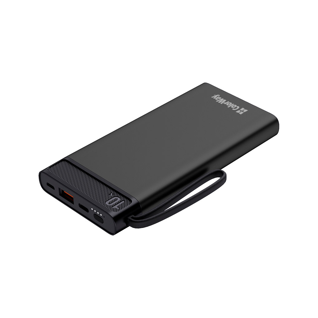 Повербанк ColorWay 10 000 mAh Metal case (USB QC3.0 + USB-C Power Delivery 18W) (CW-PB100LPI2BK-PDD) цена 0 грн - фотография 2