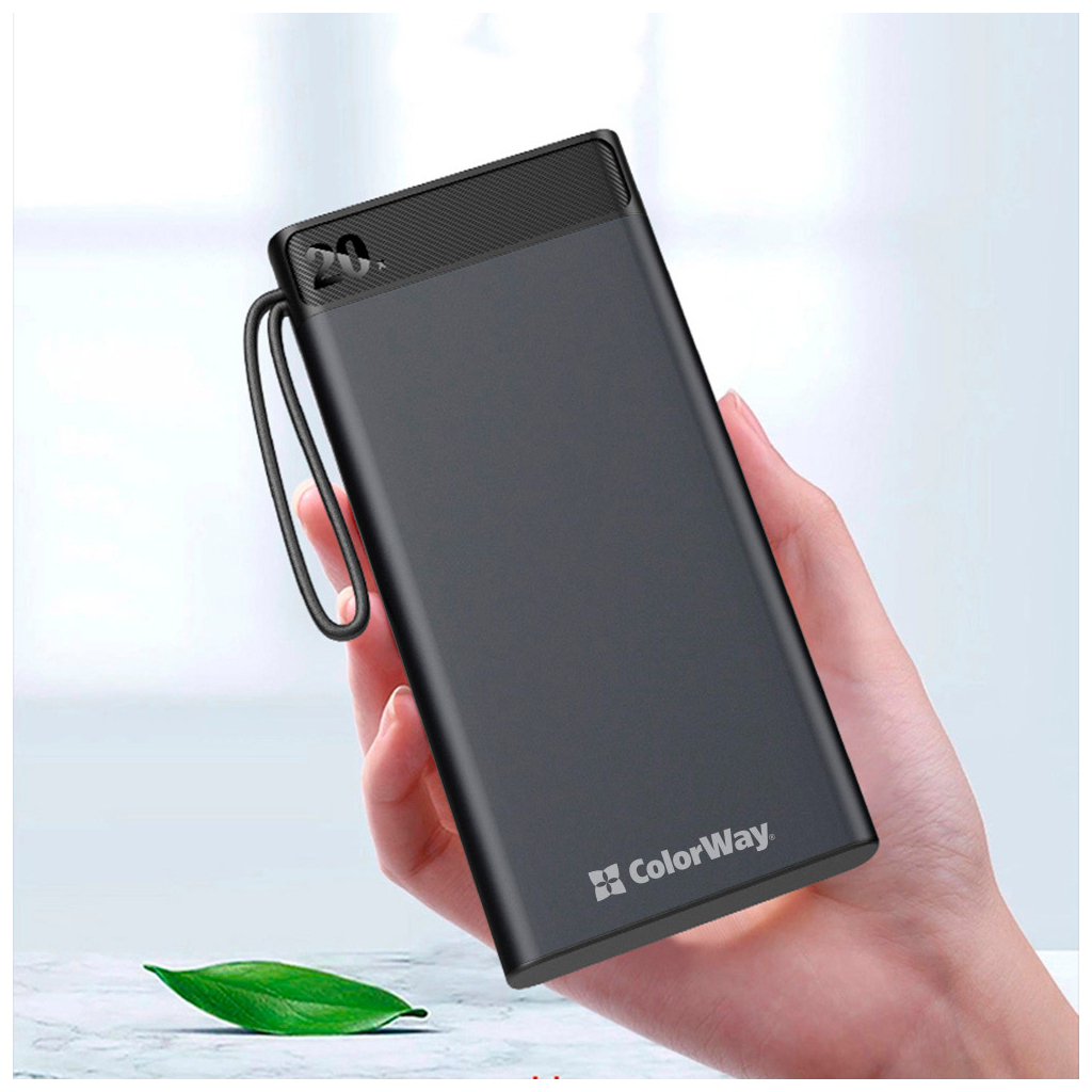 Повербанк ColorWay 20 000 mAh Metal case, Black (CW-PB200LPB2BK) обзор - фото 8