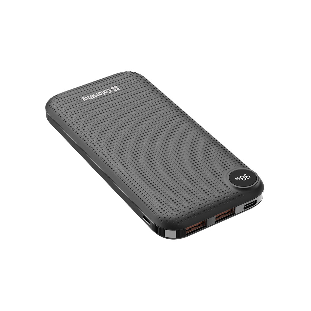 Повербанк ColorWay 10 000 mAh LCD (USB QC3.0 + USB-C Power Delivery 22.5W) Black (CW-PB100LPI3BK-PDD) цена 629.00 грн - фотография 2