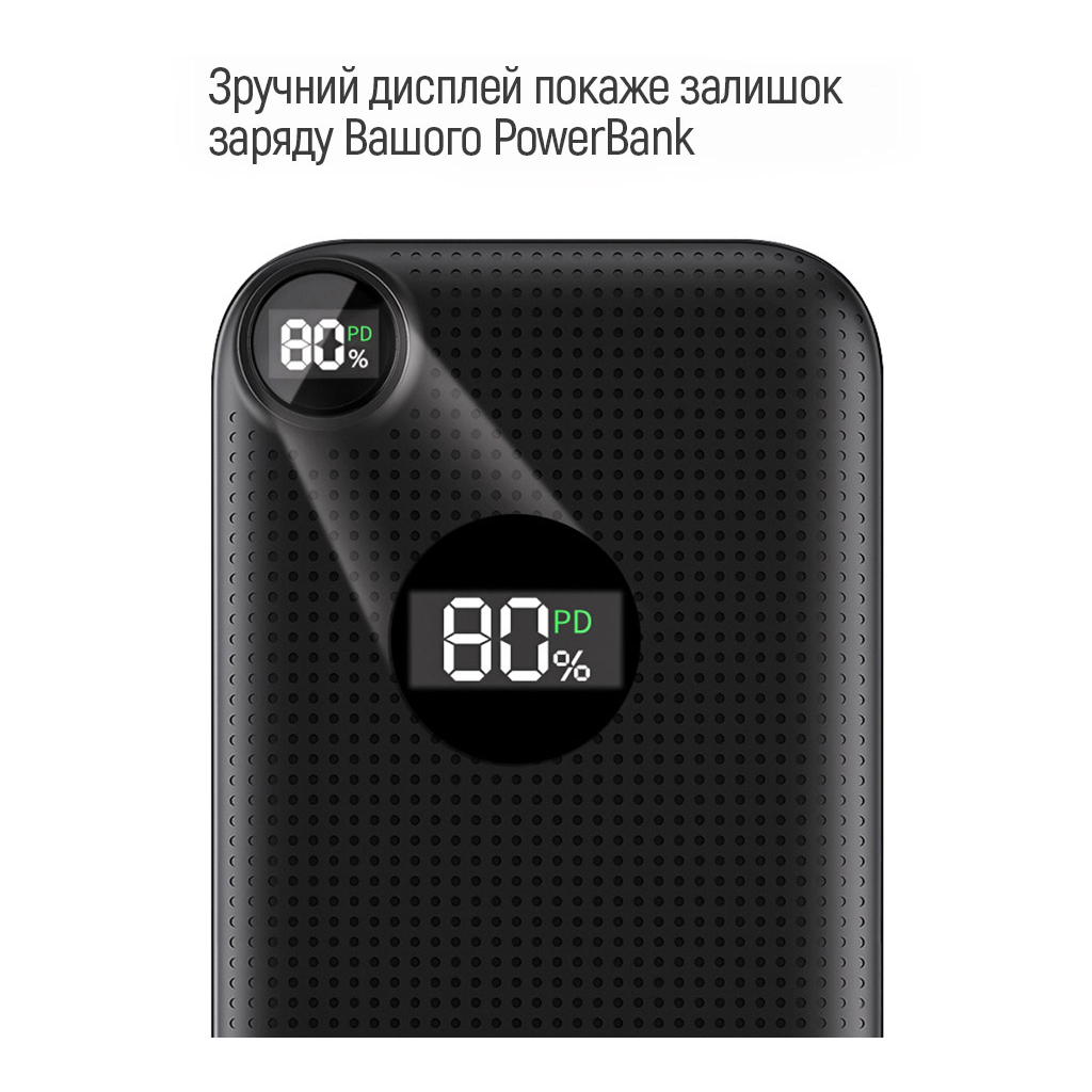 ColorWay 10 000 mAh LCD (USB QC3.0 + USB-C Power Delivery 22.5W) Black (CW-PB100LPI3BK-PDD) в магазине в Киеве - фото 10