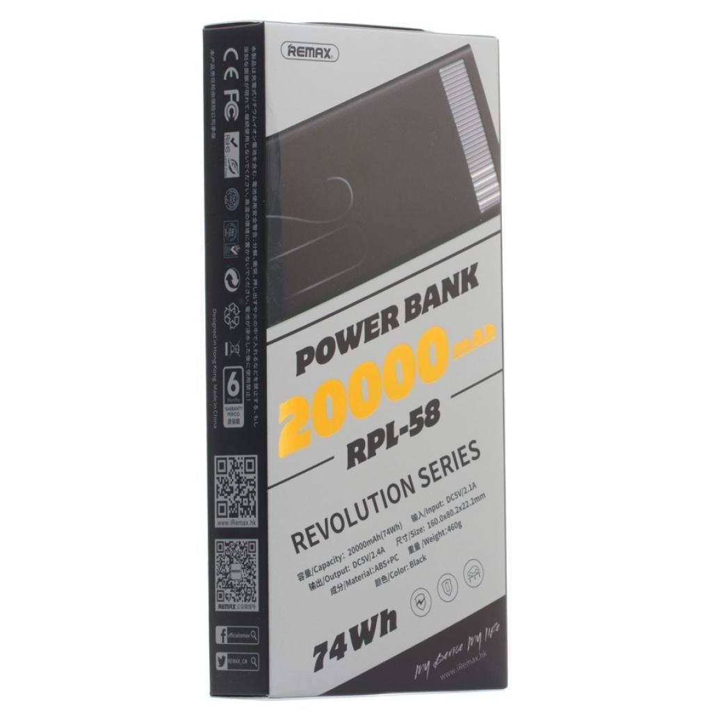 Повербанк Remax Revolution 20000mAh 2USB-2.4A black (RPL-58-BLACK) відгуки - зображення 5