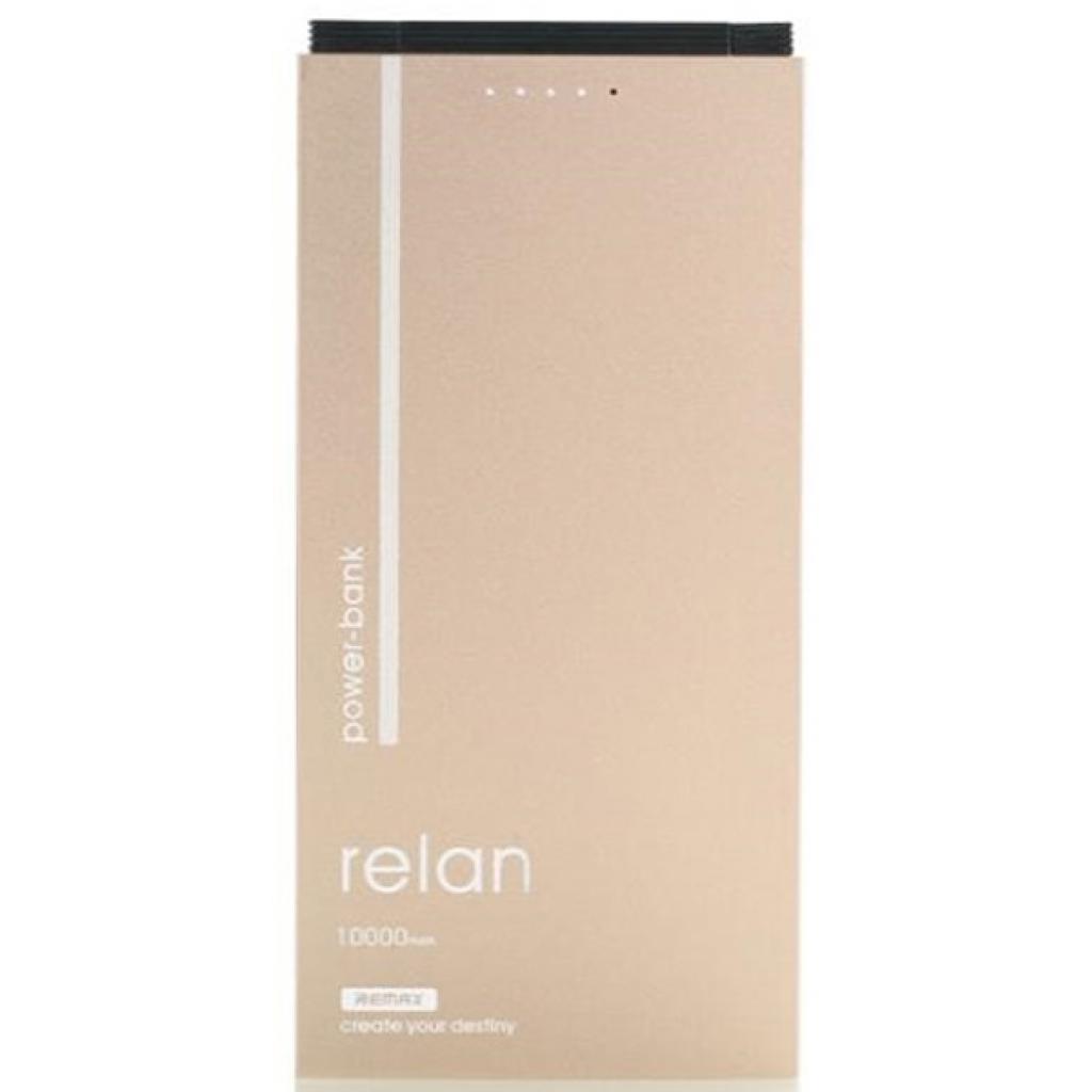 Повербанк Remax Relan 10000mAh 2USB-2A with 2in1 gold (RPP-65-GOLD)