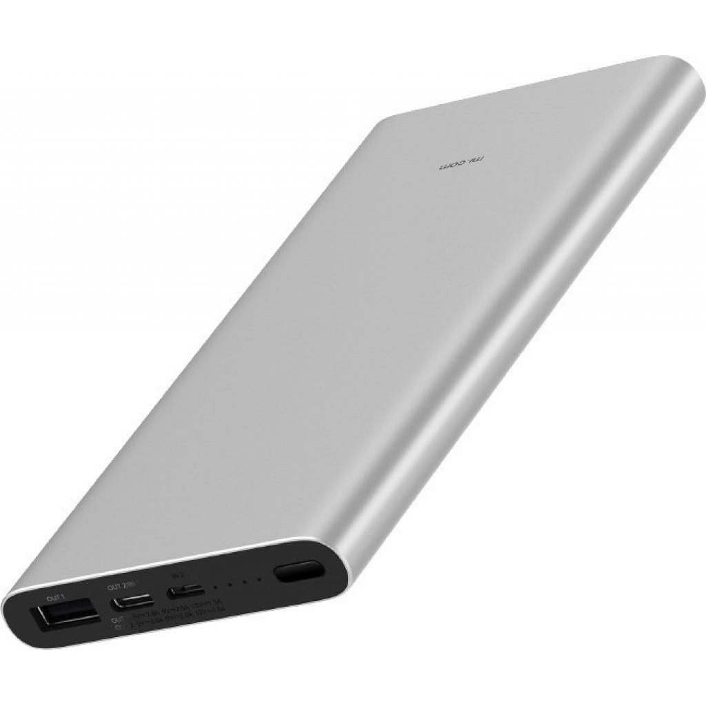 Повербанк Xiaomi Mi Power bank 3 10000mAh QC3.0(Type-C), QC2.0(USB) Silver (PLM12ZM) ціна 936 грн - фотографія 2