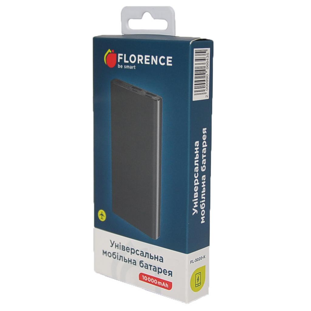 в продажу Повербанк Florence ALUMINUM QC3.0 Li-Pol 10000mAh Black (FL-3020-K) - фото 3