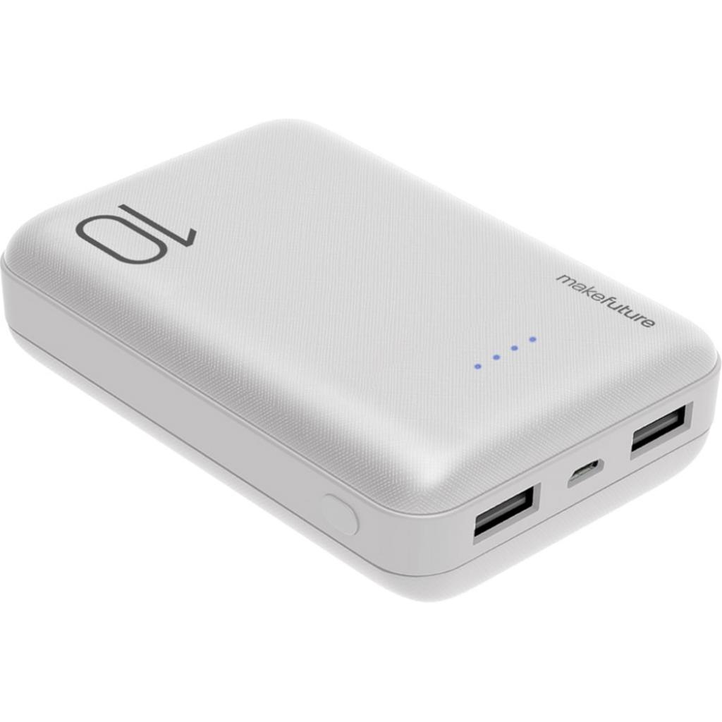 в продажу Повербанк MakeFuture 10000 mAh Li-Pol 2*USB White (MPB-101WH) - фото 3