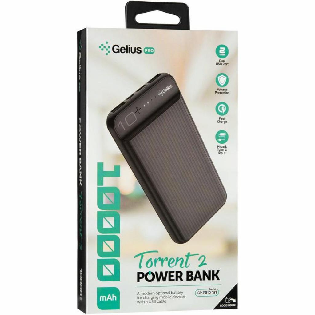 Повербанк Gelius Pro Torrent 2 GP-PB10-151 10000mAh Black (00000078423) зовнішній вигляд - фото 9