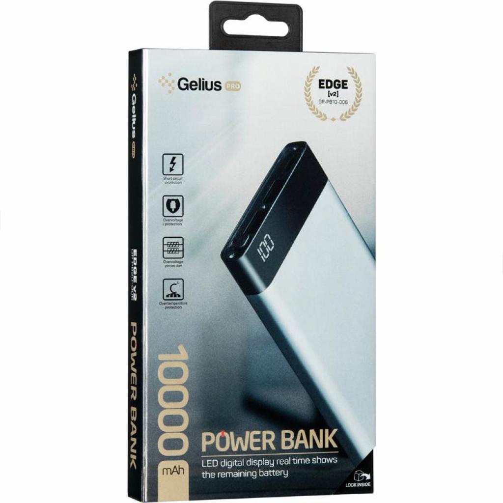 Повербанк Gelius Pro Edge (V2PD.QC) GP-PB10-006 10000mAh 2.1A Grey (00000078994) зовнішній вигляд - фото 9