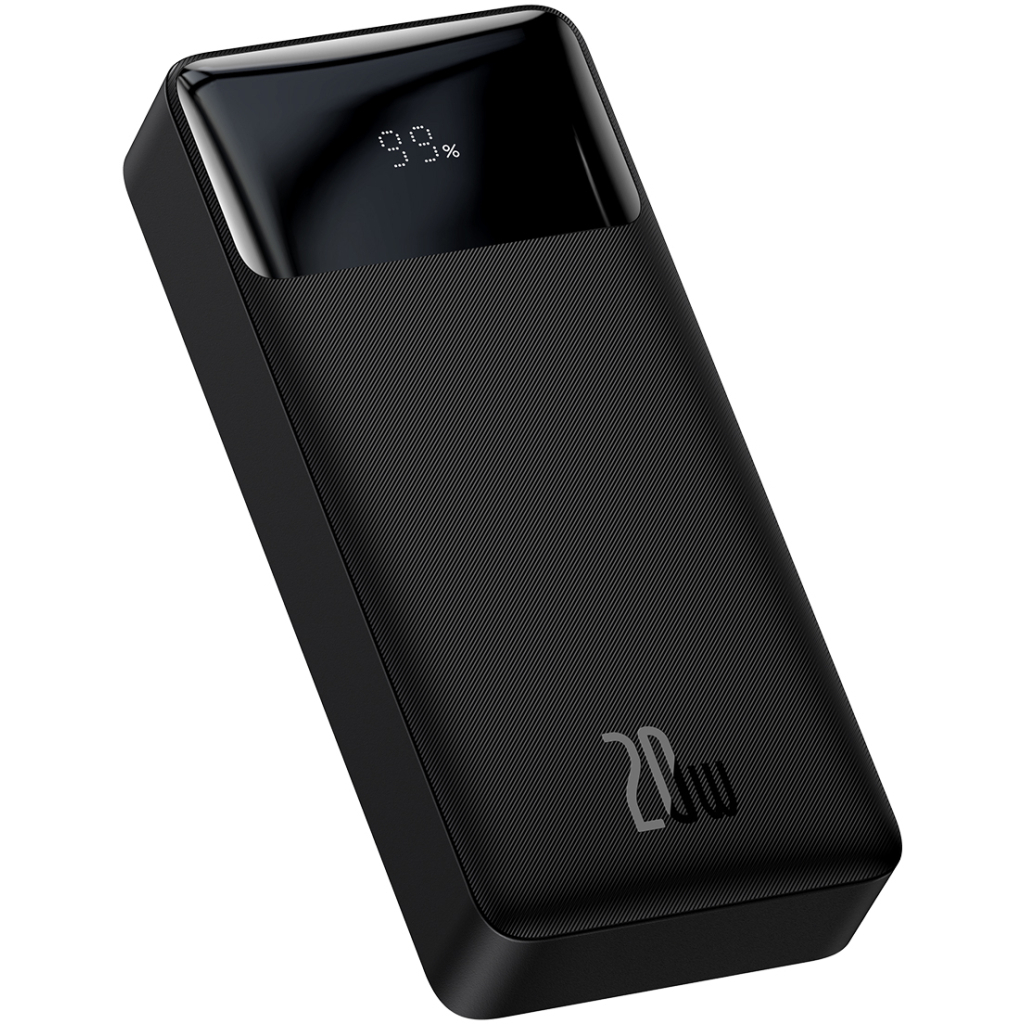 Повербанк Baseus Bipow 20000mAh, PD/20W, QC3.0/USB-C, 2*USB-A/3A(max.), black (PPDML-M01) ціна 1399 грн - фотографія 2