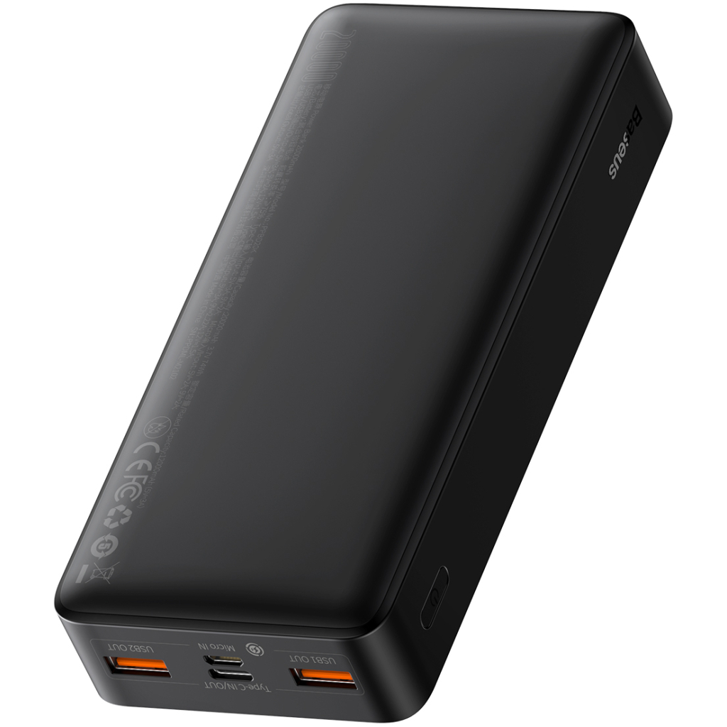 в продаже Повербанк Baseus Bipow 20000mAh, PD/20W, QC3.0/USB-C, 2*USB-A/3A(max.), black (PPDML-M01) - фото 3