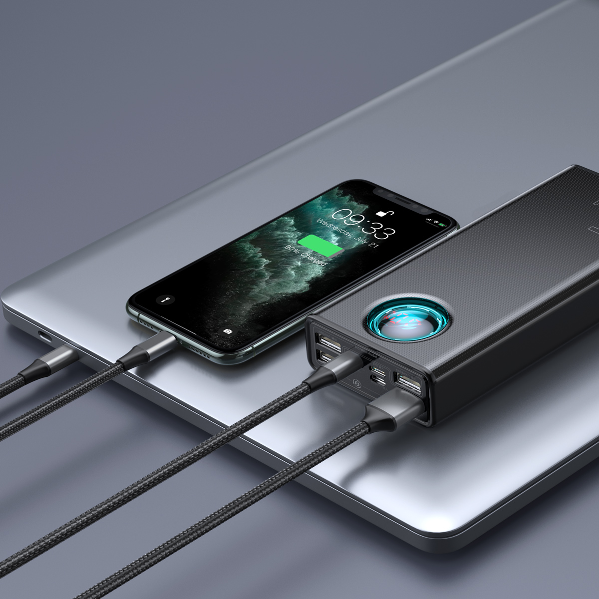 Повербанк Baseus Amblight 30000mAh 65W, 6A, QC3.0, PD3.0, cable Type-C/100W (PPLG-A01) отзывы - изображения 5