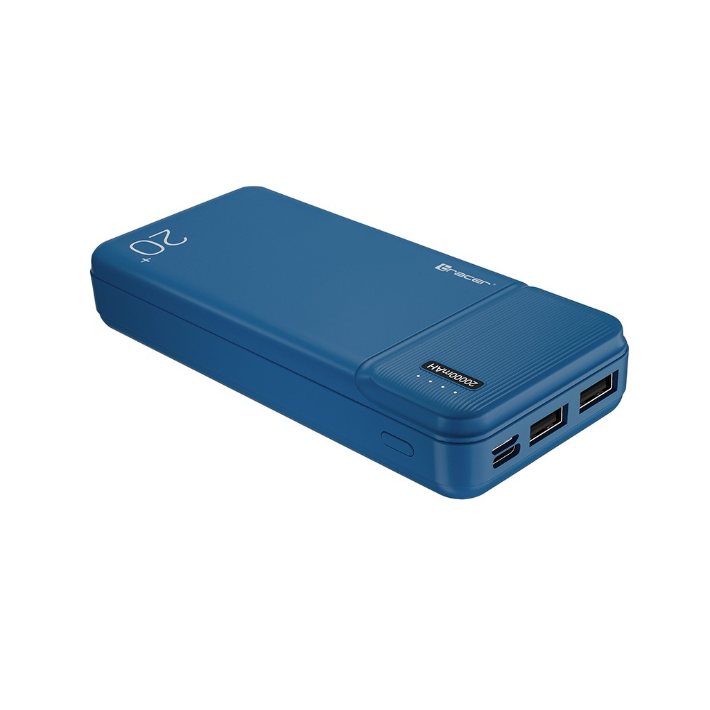 Повербанк Tracer 20000 mAh, PD/20W/USB Type-C, 2*USB 5V/2.1A, blue (TRABAT46962) ціна 0 грн - фотографія 2