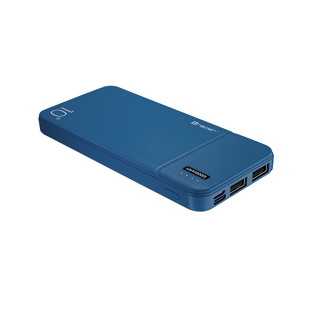 Повербанк Tracer 10000 mAh, USB Type-C/Micro USB, 2*USB 5V/2.1A, blue (TRABAT46957) цена 603.90 грн - фотография 2