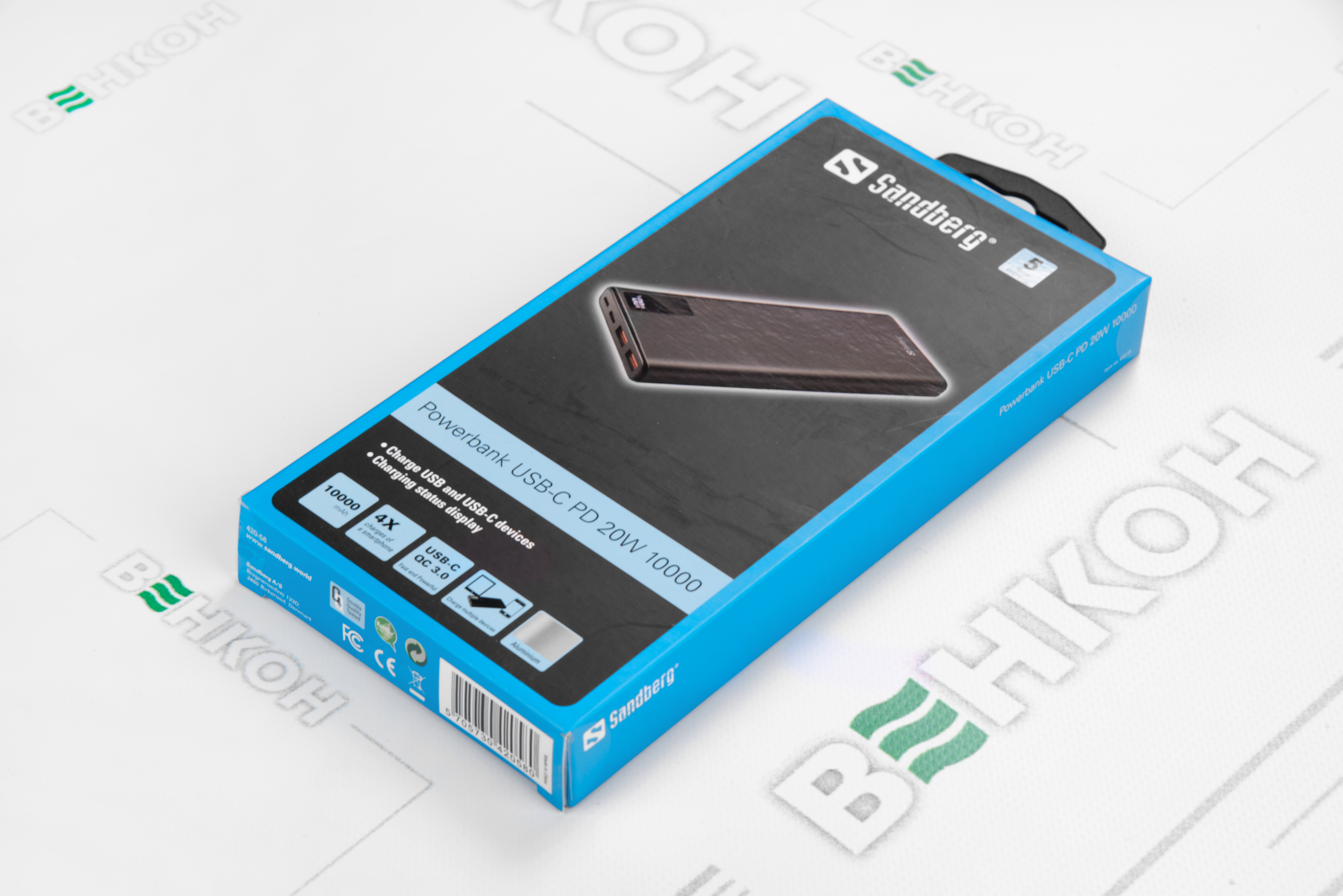 Sandberg 10000mAh, PD (20W), QC3.0, USB Type-C, USB-A*2 (420-58) в магазине в Киеве - фото 10