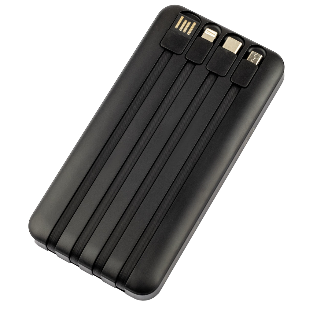 в продаже Повербанк Proda YOULO 10000mAh, w/cables Micro USB, Lightning, Type-C, USB, (PRD-PDP84-BK) - фото 3