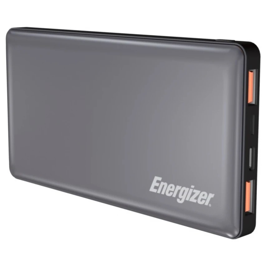 Повербанк Energizer 10000 mAh, Li-pol, QC 2.0, Type-C*1, USB*2, Type-C PD (grey) (UE10015PQ_grey)