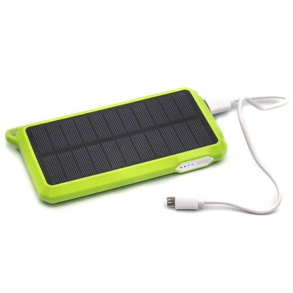 Зеленый повербанк PowerPlant 10000mAh 1*USB/1A 1*USB/2A Solar 15V/200mA (PB-SS002G)