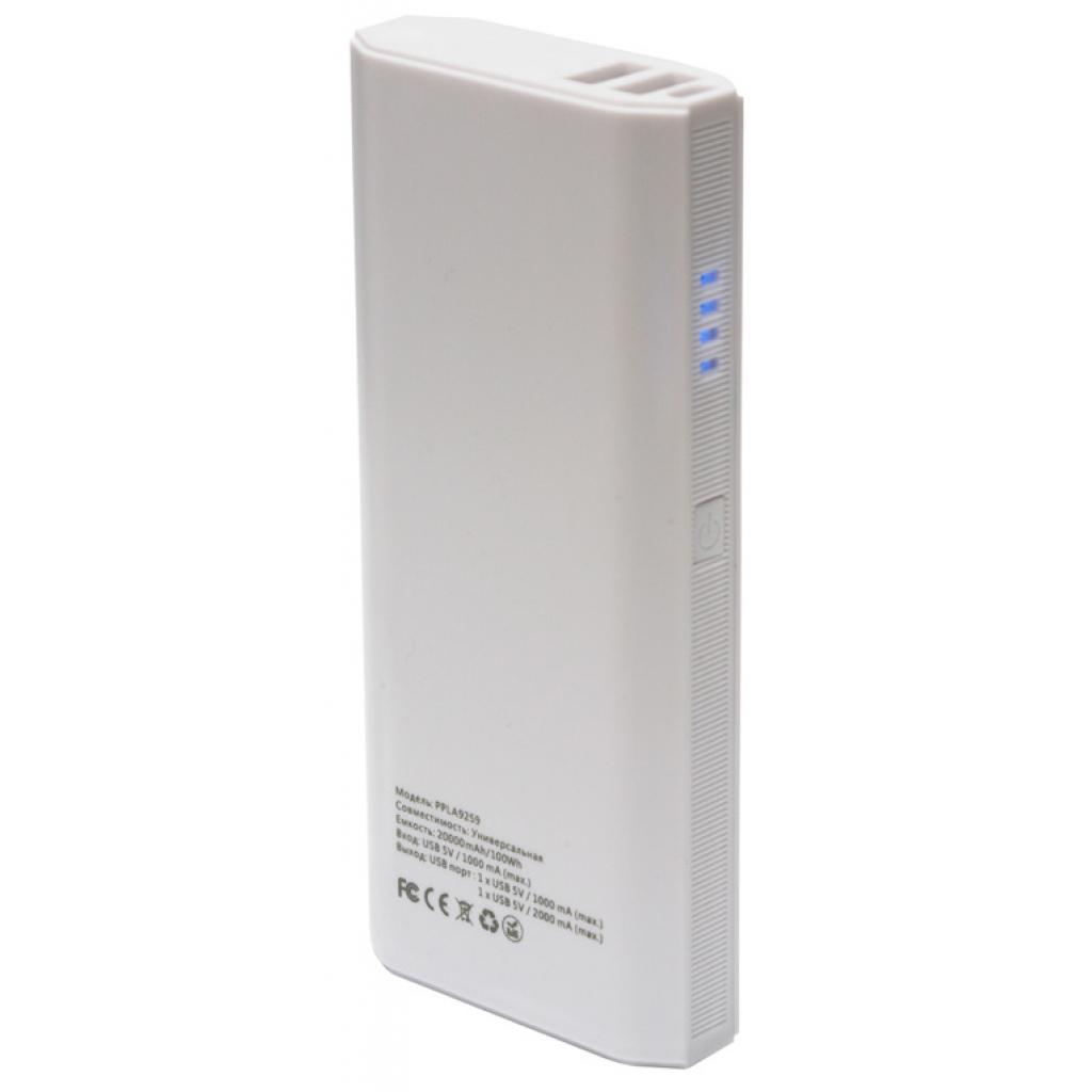 Повербанк PowerPlant PB-LA9259 20000mAh 2*USB/1A 1*USB/2A (PPLA9259) ціна 0 грн - фотографія 2